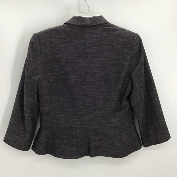 Ann Taylor One Button Tailored Blazer Jacket Career Office Casual Black Size 8P - Picture 3 of 8